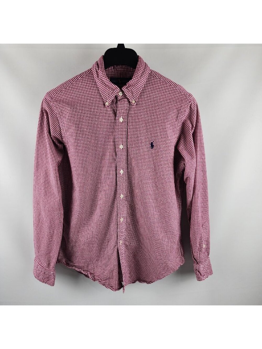 Ralph Lauren Shirt Mens Large Multi Gingham Oxford Stretch L/S Button Down